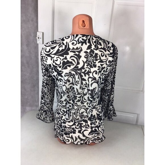 Nine West Paisley Blouse Womens 10 - Picture 3 of 5